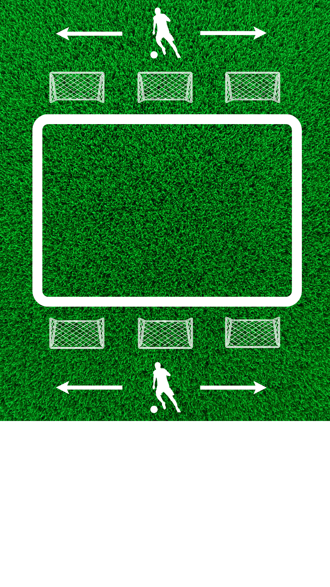 Pitch Size; To suit number of players